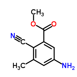 Methyl 5-amino-2-cyano-3-methylbenzoate结构式