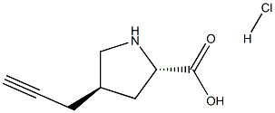 (2S,4R)-4-(prop-2-ynyl)pyrrolidine-2-carboxylic acid hydrochloride Structure