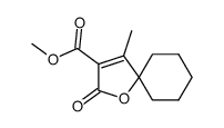 4-Methyl-2-oxo-1-oxa-spiro[4.5]dec-3-ene-3-carboxylic acid methyl ester结构式