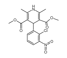 4-(2-chloro-3-nitrophenyl)-1,4-dihydro-2,6-dimethyl-3,5-pyridinedicarboxylic acid dimethyl ester Structure