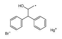 bromo-(2-hydroxy-3,3-diphenylpropyl)mercury结构式