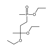 3,3-diethoxy-1-[ethoxy(methyl)phosphoryl]butane Structure