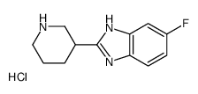 6-fluoro-2-piperidin-3-yl-1H-benzimidazole,hydrochloride Structure