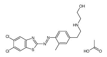 Ethanol, 2-4-(5,6-dichloro-2-benzothiazolyl)azo-3-methylphenylethylamino-, acetate (ester) Structure