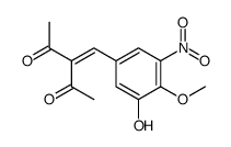 3-(3-hydroxy-4-methoxy-5-nitrobenzylidene)-2,4-pentanedione Structure