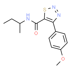 N-(butan-2-yl)-4-(4-methoxyphenyl)-1,2,3-thiadiazole-5-carboxamide结构式