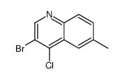 3-Bromo-4-chloro-6-methylquinoline结构式