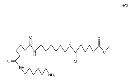 27-amino-6,15,20-trioxo-7,14,21-triaza-heptacosanoic acid methyl ester, hydrochloride Structure