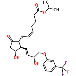 Isopropyl (5Z)-7-[(1R,2R,3R)-3-hydroxy-2-{(3R)-3-hydroxy-4-[3-(tr ifluoromethyl)phenoxy]-1-buten-1-yl}-5-oxocyclopentyl]-5-heptenoa te Structure