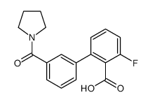 2-fluoro-6-[3-(pyrrolidine-1-carbonyl)phenyl]benzoic acid Structure