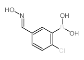 2-Chloro-5-(hydroxyiminomethyl)phenylboronic acid Structure