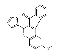2-methoxy-6-thiophen-2-ylindeno[2,1-c]quinolin-7-one结构式