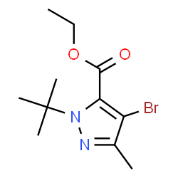 4-BROMO-1-(1,1-DIMETHYLETHYL)-3-METHYL-1H-PYRAZOLE-5-CARBOXYLIC ACID ETHYL ESTER Structure