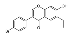 3-(4-bromophenyl)-6-ethyl-7-hydroxychromen-4-one结构式