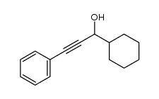 rac-1-cyclohexyl-3-phenylprop-2-yn-1-ol结构式