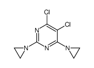 2,4-bis(aziridin-1-yl)-5,6-dichloropyrimidine结构式
