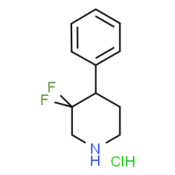 3,3-difluoro-4-phenylpiperidine hydrochloride structure