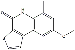 8-methoxy-6-methylthieno[2,3-c]quinolin-4(5H)-one结构式