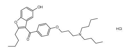 (2-butyl-5-hydroxy-1-benzofur-3-yl){4-[3-(dibutylamino)propoxyl]phenyl}methanone hydrochloride Structure