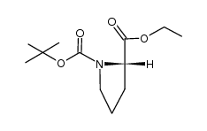 1,2-Pyrrolidinedicarboxylic acid, 1-(1,1-dimethylethyl) 2-ethyl ester, (2S)- structure