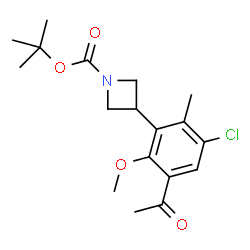 tert-butyl 3-(3-acetyl-5-chloro-2-Methoxy-6-Methylphenyl)azetidine-1-carboxylate structure