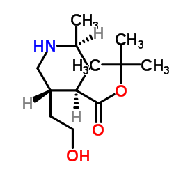 (2S,4R,5S)-tert-butyl 5-(2-hydroxyethyl)-2-methylpiperidine-4-carboxylate structure