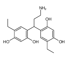 4-[3-amino-1-(5-ethyl-2,4-dihydroxyphenyl)propyl]-6-ethylbenzene-1,3-diol Structure