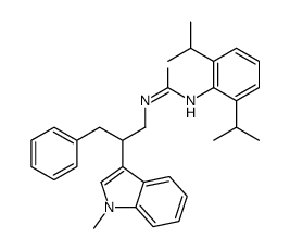 1-[2,6-di(propan-2-yl)phenyl]-3-[2-(1-methylindol-3-yl)-3-phenylpropyl]urea Structure
