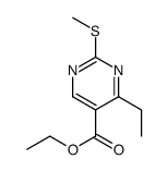 ethyl 4-ethyl-2-methylsulfanylpyrimidine-5-carboxylate结构式