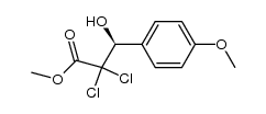 (3S)-methyl 2,2-dichloro-3-hydroxy-3-(4-methoxyphenyl)propionate结构式