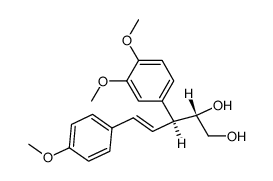 (2S,3S)-(E)-1,2-Dihydroxy-3-(3,4-dimethoxyphenyl)-5-(4-methoxy-phenyl)-pent-4-en (Trimethylsequirin C)结构式