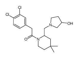 2-(3,4-dichlorophenyl)-1-[2-[(3-hydroxypyrrolidin-1-yl)methyl]-4,4-dimethylpiperidin-1-yl]ethanone结构式