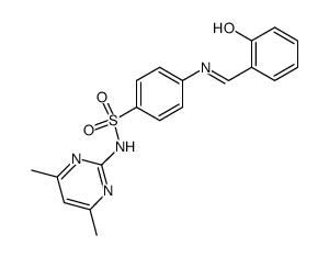 N-(4,6-dimethyl-pyrimidin-2-yl)-4-(2-hydroxy-benzylideneamino)-benzenesulfonamide结构式