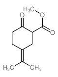 Cyclohexanecarboxylic acid, 5-(1-methylethylidene)-2-oxo-,methyl ester结构式