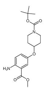 methyl 5-[(1-tert-butoxycarbonyl-4-piperidyl)oxy]anthranilate Structure