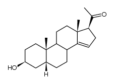 3β-Hydroxy-5β-pregn-14-en-20-on Structure