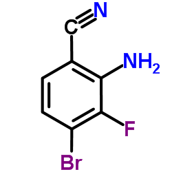 2-氨基-4-溴-3-氟苯甲腈结构式