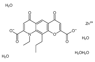 zinc,9-ethyl-4,6-dioxo-10-propylpyrano[3,2-g]quinoline-2,8-dicarboxylate,pentahydrate结构式