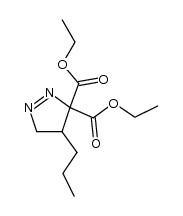 4-propyl-4,5-dihydro-pyrazole-3,3-dicarboxylic acid diethyl ester结构式