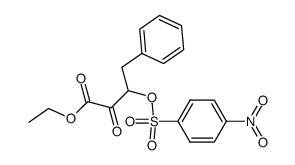 ethyl 3-[(p-nitrobenzenesulfonyl)oxy]-2-oxo-4-phenylbutanoate结构式