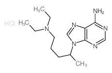 9H-Purine-9-butanamine,6-amino-N,N-diethyl-d-methyl-,hydrochloride (1:1) Structure