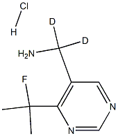 1,1-Dideutero-1-[4-(1-fluoro-1-methyl-ethyl)-pyrimidin-5-yl]-methylamine hydrochloride Structure