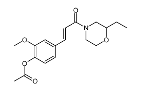 [4-[(E)-3-(2-ethylmorpholin-4-yl)-3-oxoprop-1-enyl]-2-methoxyphenyl] acetate Structure