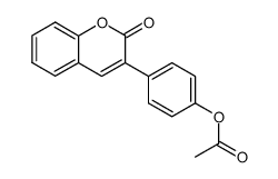 3-(4-acetoxy-phenyl)-chromen-2-one结构式