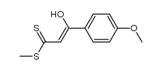 methyl 3-hydroxy-3-(p-methoxyphenyl)-2-propenedithiolate结构式