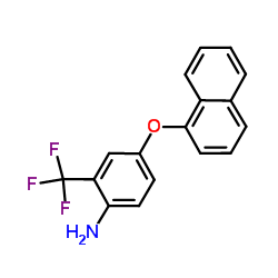 4-(1-Naphthyloxy)-2-(trifluoromethyl)aniline Structure