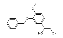 1-(3-benzyloxy-4-methoxyphenyl)ethane-1,2-diol结构式