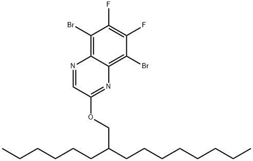喹喔啉,5,-8-(二溴-)6,-7-(二氟-)2-[(2-(己基癸基)-氧结构式