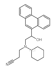 Propanenitrile,3-[cyclohexyl[2-hydroxy-2-(9-phenanthrenyl)ethyl]amino]-, hydrochloride (1:1)结构式