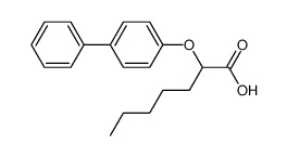 2-([1,1'-Biphenyl]-4-yloxy)heptanoic acid structure